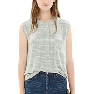 Madewell Tipoff Placket Green T-shirt Tank